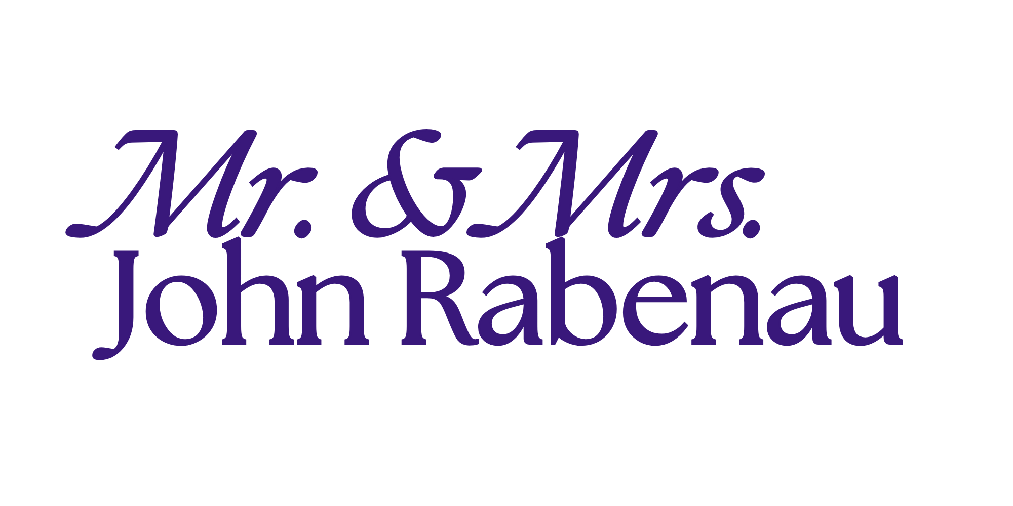 Mr. & Mrs. John Rabenau